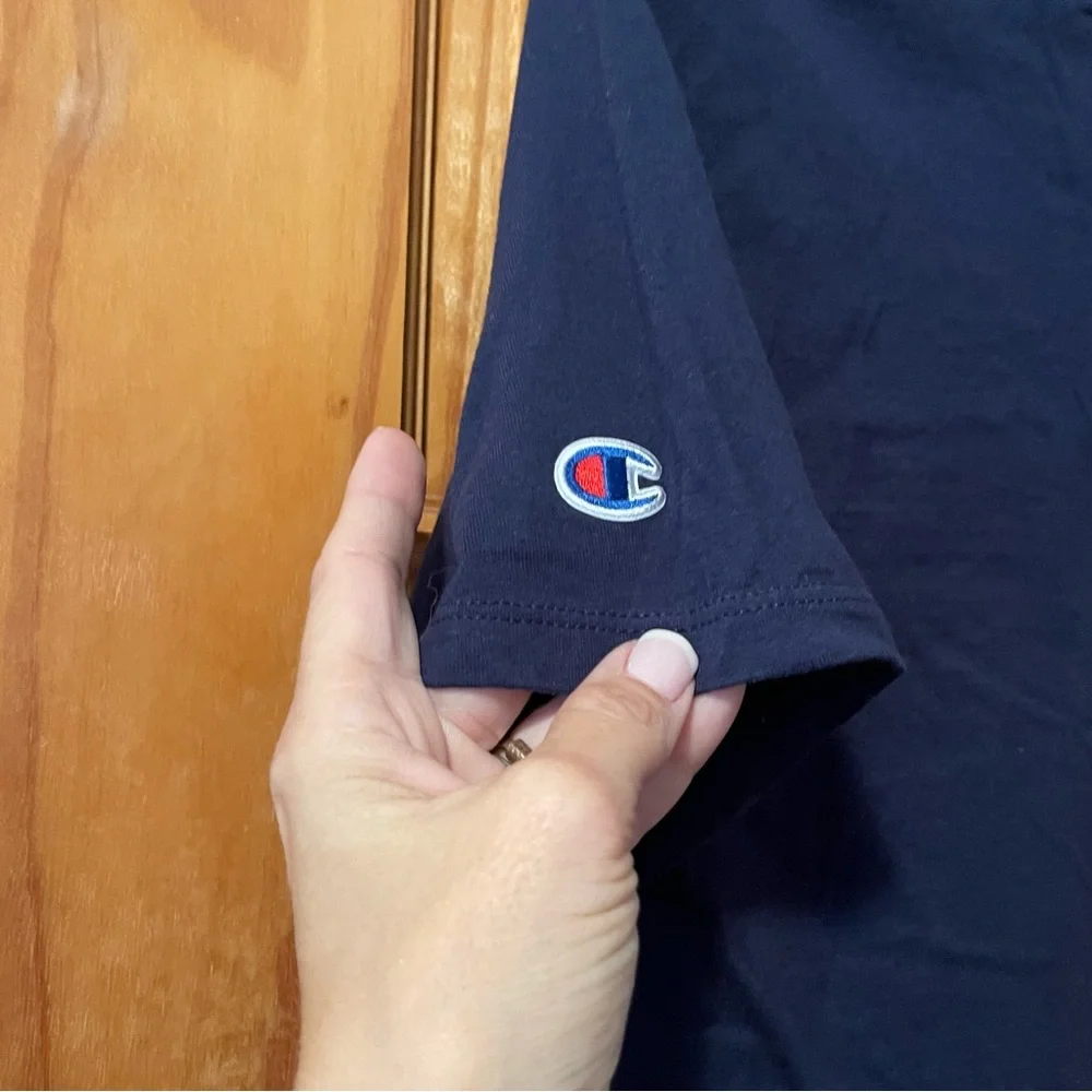 Champion Dark Blue Men's Tee with Logo - Picture 6 of 7